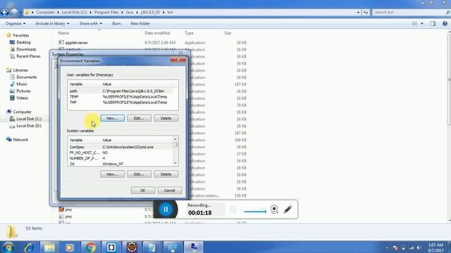 How to set global path of java in windows 7 by Dhananjay panday смотреть онлайн