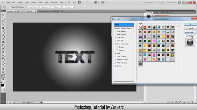 Photoshop Tutorial | How To Save a Layer Style смотреть онлайн