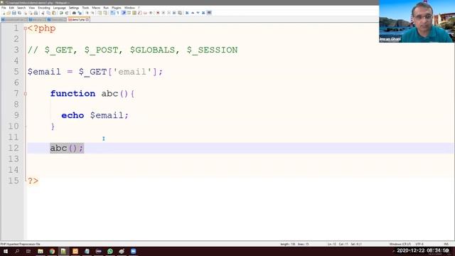 PHP global variables | $_GET | $_POST | $GLOBALS | No Need to pass HTML form values to PHP function смотреть онлайн
