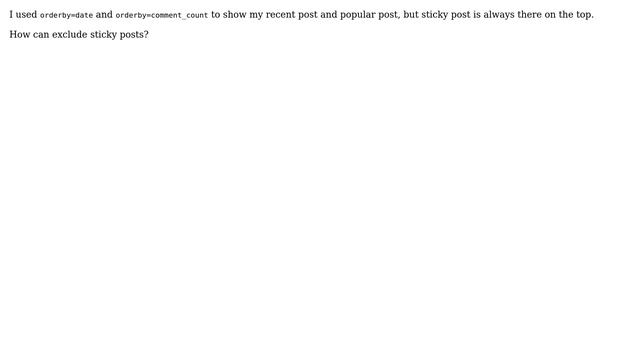 Wordpress: Exclude sticky posts from query смотреть онлайн