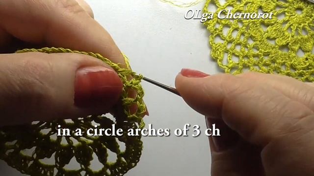 Openwork Openwork Motive Round CROCHET Круглый ажурный мотив крючком