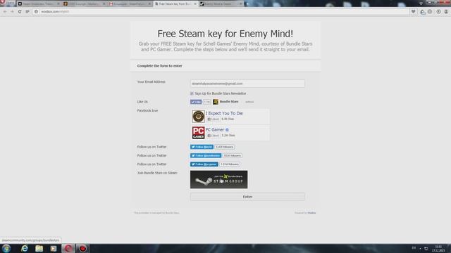 Как получить игру бесплатно. Халява в Steam ключ для Enemy Mind смотреть онлайн