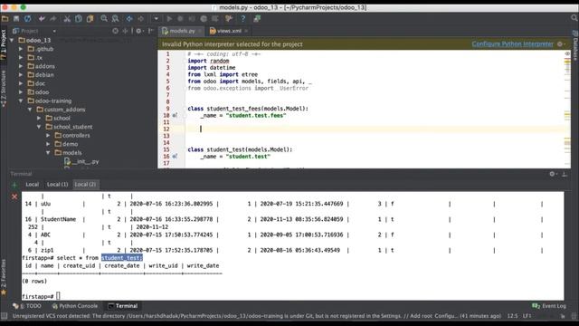 Create model name with different table name using _name and _table attribute metadata in Odoo смотреть онлайн