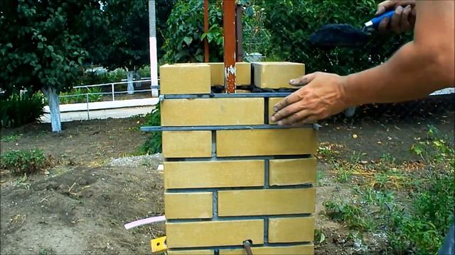 Кладка керамического кирпича - забор смотреть онлайн