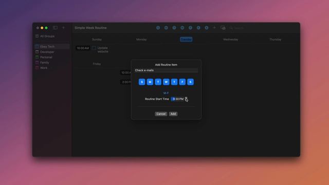 Simple Week Routine for macOS; How To Create & Edit Routine; App Preview v1.0 Release смотреть онлайн