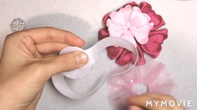 МК Повязка канзаши / DIY Kanzashi смотреть онлайн