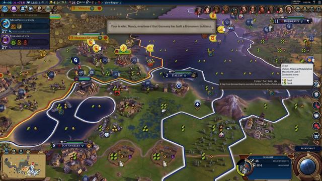 Civ 6 America #22 (Emperor, 12 Player, Huge Fractal Map) смотреть онлайн