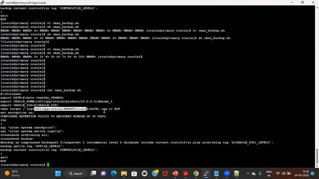 RMAN DB Backup Shell Script смотреть онлайн