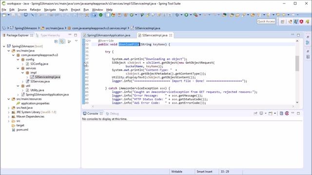 Amazon S3 – Upload/Download files with SpringBoot Amazon S3 application смотреть онлайн