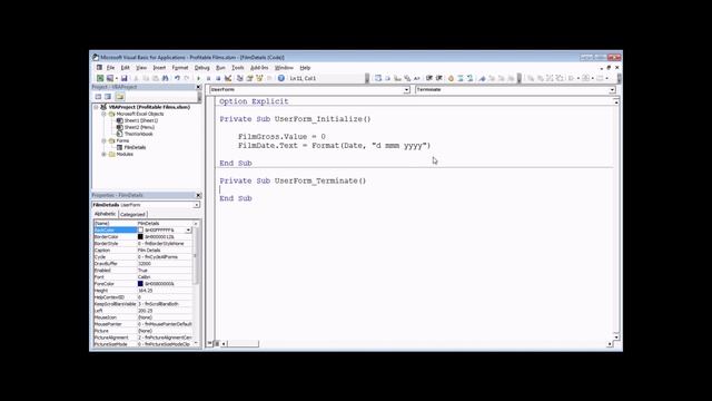 Excel VBA Forms Part 3 - Adding Code to a Form смотреть онлайн