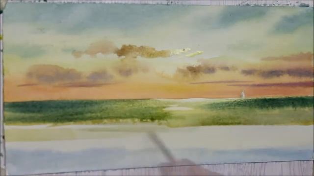 "Журавли летят". Анонс видео-урока акварели с Павлом Пугачевым. смотреть онлайн