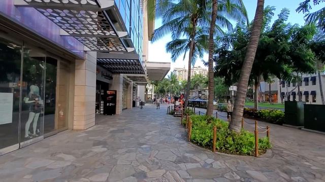Hawaii Waikiki | Lewers St and Kalakaua Ave | Relaxing Walk | Oahu смотреть онлайн