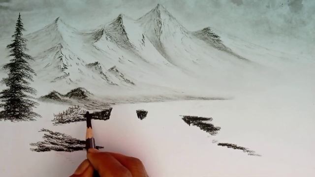 Drawing/ Pencil Drawing Landscape Scenery Easy Ways/ Gp Like/