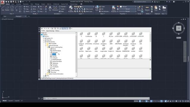 DESIGN CENTER in AUTOCAD (lesson 34) смотреть онлайн