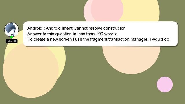 Android : Android Intent Cannot resolve constructor смотреть онлайн