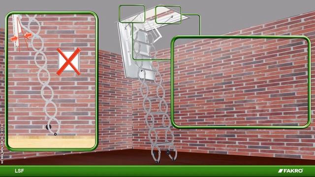 FAKRO LSF 60 Ollós szerkezetű tűzgátló padlásfeljáró beszerelése смотреть онлайн