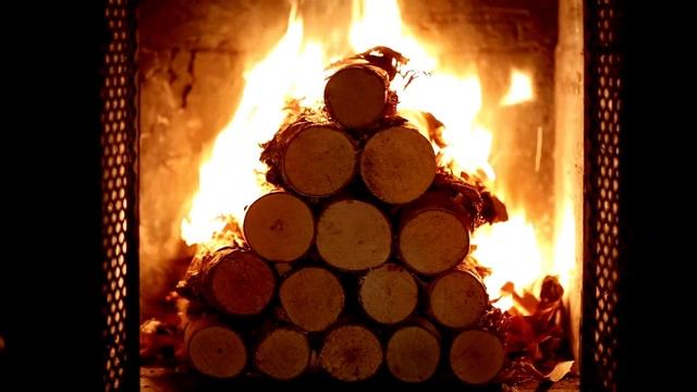 ? Fireplace with burning logs and fire crackling sounds to relieve stress 1 Hour in 4K UHD смотреть онлайн
