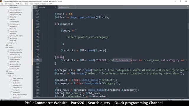 #220 PHP Ecommerce website development | Search query | MVC OOP - Quick programming смотреть онлайн