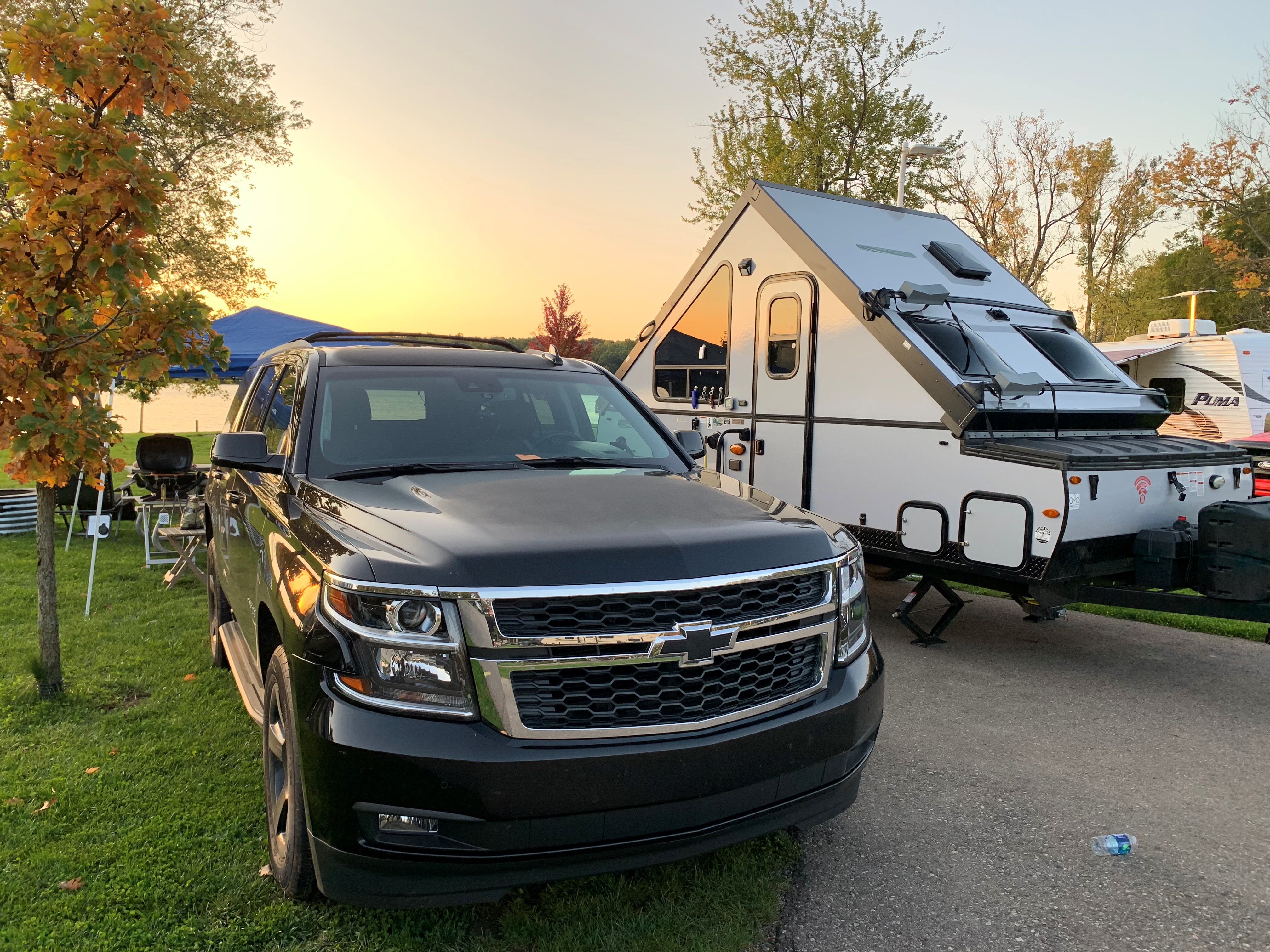 Кемпинг во дворе моего дома. A-Frame Camper.