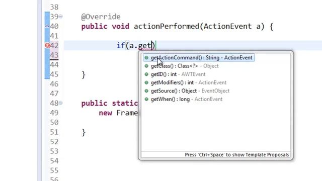 12- برمجة واجهات المستخدم في جافا (GUI in JAVA)، تنفيذ الإجراءات البرمجية 2، باستخدام ActionListene смотреть онлайн