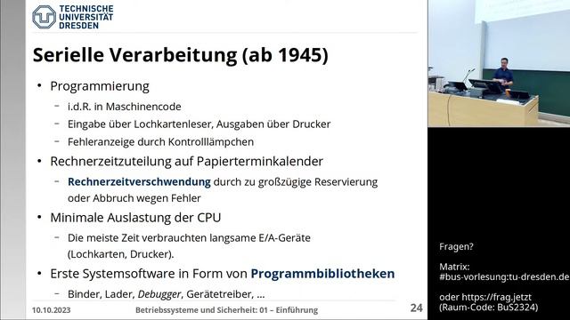 Vorlesung Betriebssysteme und Sicherheit – 01 Einführung смотреть онлайн