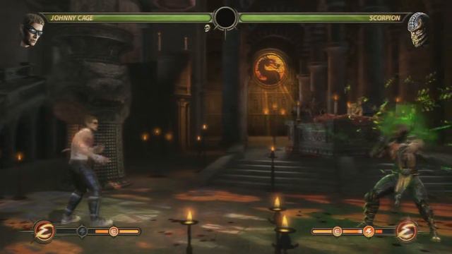 MORTAL KOMBAT 2010: Johnny Cage vs SCORPION (Johnny Cage FATALITY) смотреть онлайн