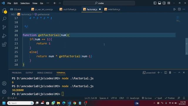 Create factorial with recursive || Factorial: recursive function || recursion смотреть онлайн