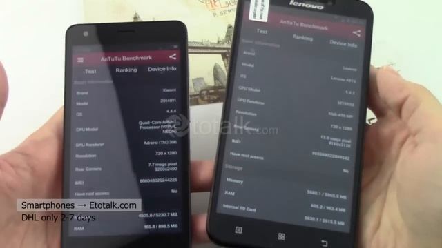 Xiaomi Redmi 2 VS Lenovo A916, Antutu E-compass Gyroscope Sensor смотреть онлайн