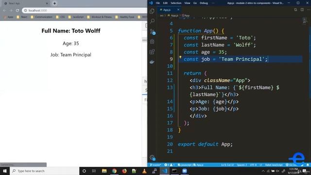 Learn react js from Beginning | Tutorial-5 ReactJS Introduction to JSX | digitalogy learning смотреть онлайн