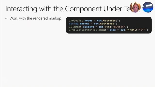Testing Blazor Components смотреть онлайн