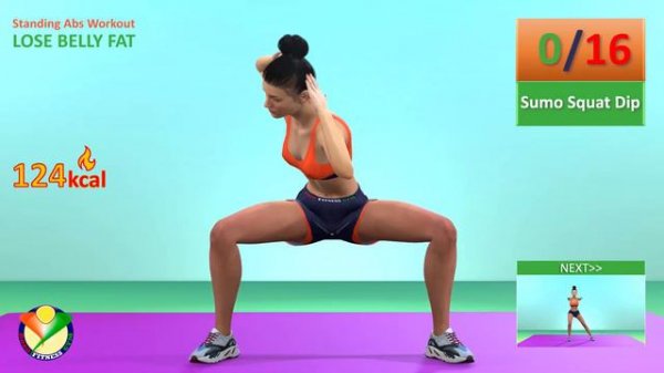 Standing Abs Workout: Lose Upper Belly & Lower Belly Fat