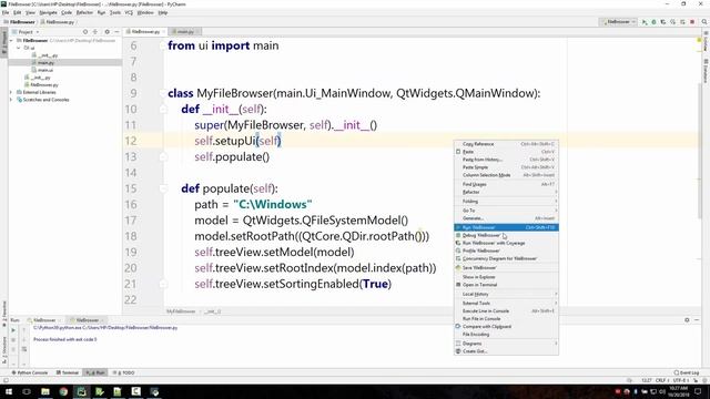 Create file browser in python and Qt (PyQt5 or PySide2 QTreeView and QFileSystemModel) смотреть онлайн