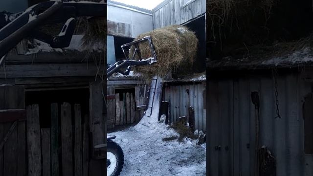 Самодельный погрузчик, сено смотреть онлайн