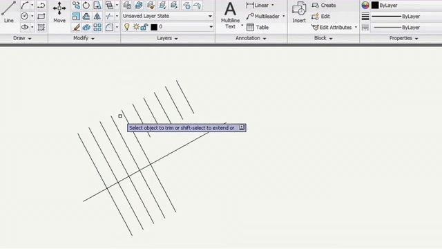 AutoCAD LT 2010: Switch Between Trim and Extend смотреть онлайн