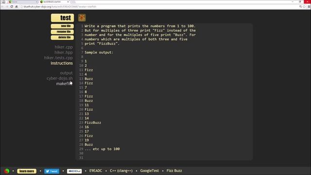 Creating a practice session in cyber-dojo смотреть онлайн