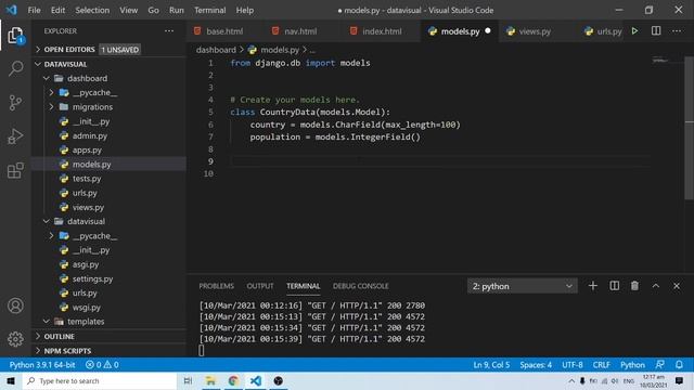 Django Data Visualization Application with Chart.js смотреть онлайн