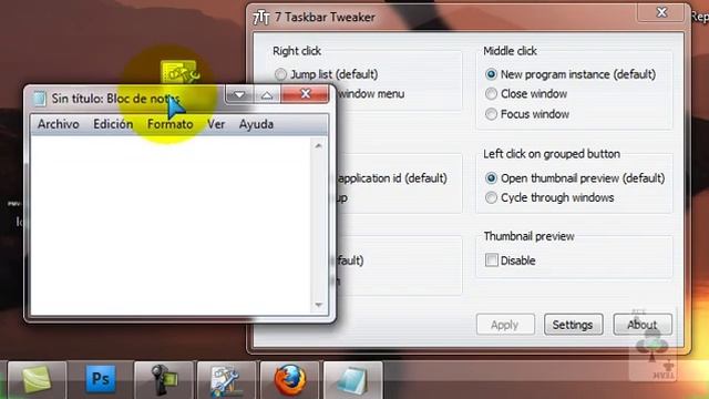 Windows 7 - Modifica la barra de tareas смотреть онлайн