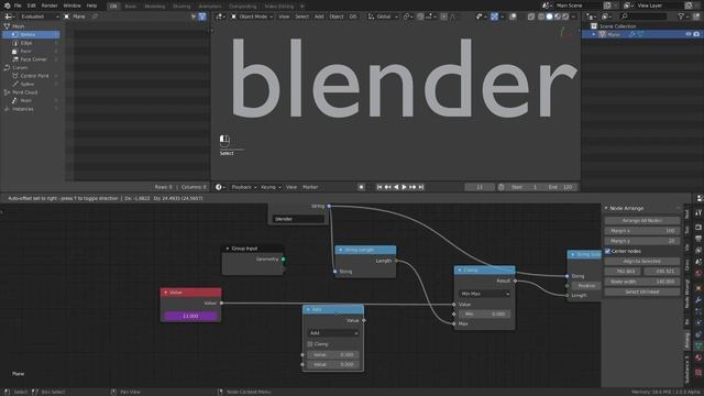 Procedural typing FX: using text nodes | blender geonodes daily, tip 1 смотреть онлайн