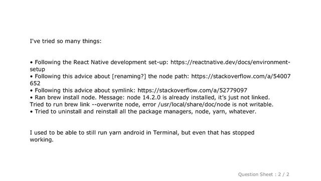 Android : React Native on Android: Cannot run program "node": error=2, No such file or directory смотреть онлайн
