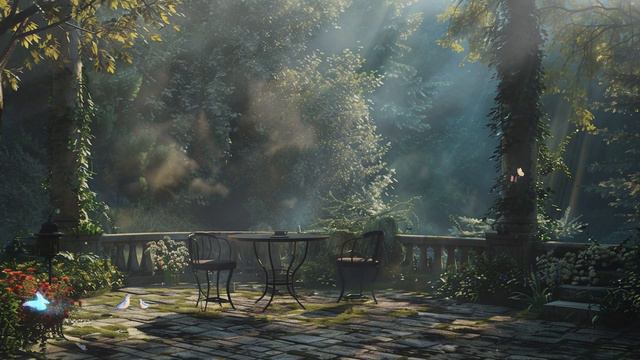 ☀️ Start Your Day with Slow Piano in Your Cozy Porch Ambience | Relax with Coffee and Forest Views смотреть онлайн