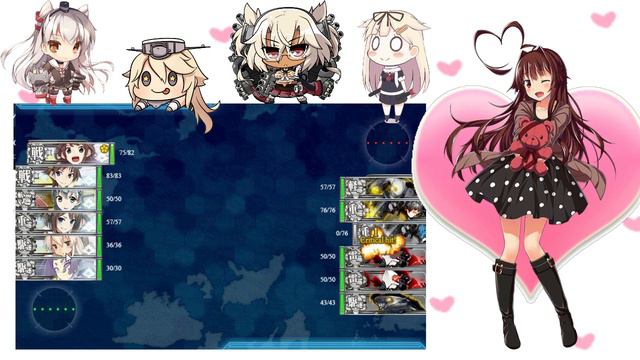 (JBrowser) KanColle. Валентинки и разбор реплеев 5 и 6 миров