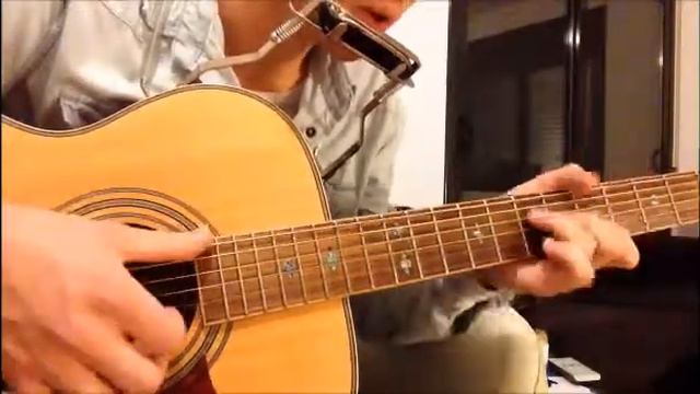 John Mayer - Hotel Bathroom Song (guitar and harmonica cover) смотреть онлайн