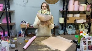 Упаковка круглого букета / Маленький букет, для маленькой девочки ?