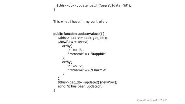 MySQL : Update Database Field Error CodeIgniter смотреть онлайн