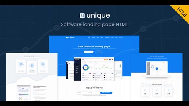 Unique: Software landing page HTML template | Themeforest Website Templates and Themes смотреть онлайн