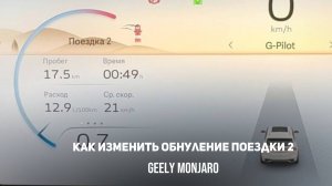 Как изменить обнуление поездки 2 на бортовом компьютере.Сброс от запрвки Джили Монжаро/Geely Monjaro
