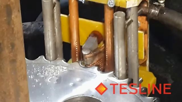 ТВЧ закалка звездочки по впадине индуктором TESLINE смотреть онлайн