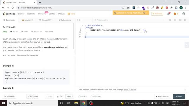 1 Two Sum | Leetcode | Easy Question смотреть онлайн