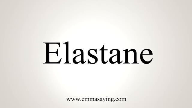 How To Say Elastane смотреть онлайн