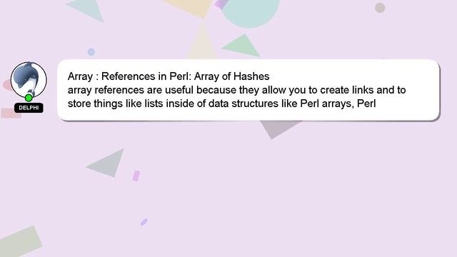 Array : References in Perl: Array of Hashes смотреть онлайн